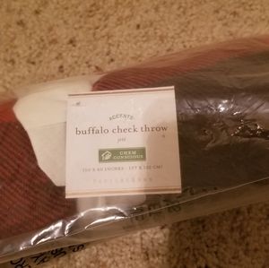 Pottery Barn Buffalo Red/Black Plaid Check Throw Blanket